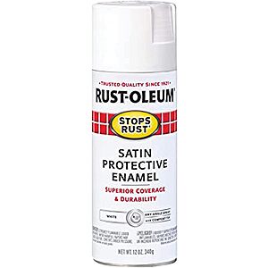 12-Oz Rust-Oleum Stops Rust Spray Paint (Satin White) $2.97