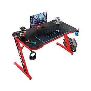 Homall 44 Inch Ergonomic Gaming Desk Z-shaped + $5 Newegg GC for $69.99