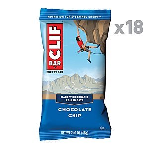 18 Count CLIF BAR - Energy Bars - Chocolate Chip - $4.50