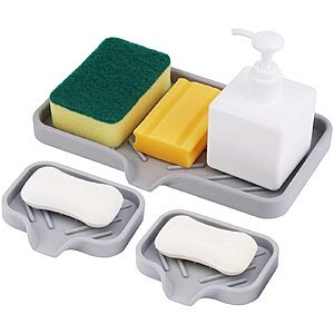 Soap Tray for Kitchen Sink, Sponge Holder Set $5.49
