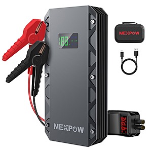 NEXPOW 2000A Peak Car Jump Starter 12V Portable Battery Starter with USB Quick Charge 3.0 $39.99 + Free Shipping