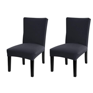 2 Pack Dining Chair Cover (Removable Washable Short Dining Chair Seat Slipcover) $9.09
