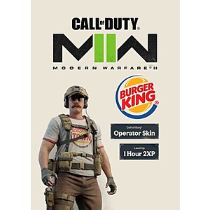 Call of Duty: Modern Warfare II - 1 Hour 2XP + Burger King Operator Skin DLC (Digital Delivery) $7.88