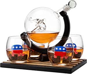 Wine & Whisky Decanter Set: Boxing Gloves w/ 2 Glasses $40, Antique Ship w/ 4 Glasses $60, Political Party w/ 4 Glasses $30 and More + Free Shipping