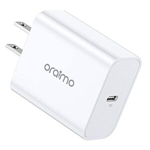 Oraimo 30W PD USB-C Compact Wall Charger $5