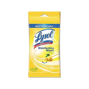 48-Pack 15-Count Lysol Flatpack Disinfecting Wipes (Lemon Scent) $15 & More + Free Shipping w/ Prime