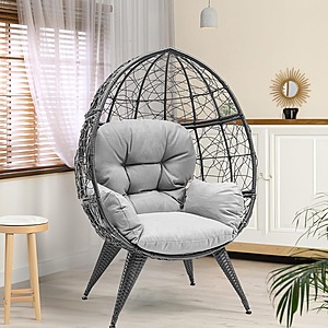 YITAHOME Oversized Wicker Indoor/Outdoor Egg Chair $158 + Free Shipping