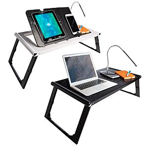 Portable Power Desk with Charging Station & LED Lamp $19 Shipped
