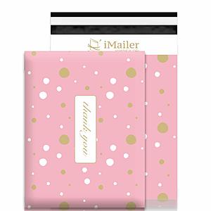 100 Count - 10" x 13" Pink Round Dots Thank you Poly Mailers Envelopes w/ Shipping & mailing Bags for $8.92 + FSSS