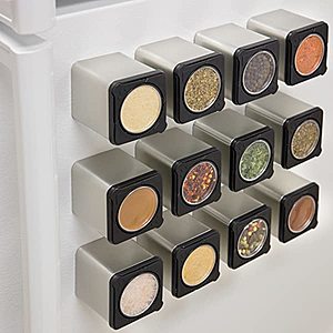 Magnetic Spice Jars - Set of 12 Dispensers for $9.97 + Free Shipping for Prime Members