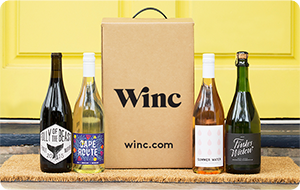 Winc eGift Card - Special Holiday Pricing - Save up to 42%: $60 Value - 4 bottles/One Month of Winc Wine ($15 per bottle) for $39