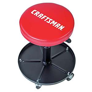Craftsman 19-1/2 in. H x 16 in. W x 16 in. L Adjustable Mechanics Seat With Tray - $19.99