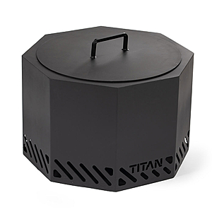 TITAN Black Label Dual Flame Smokeless Fire Pit with Lid 75% off and $5.00 off  with code  WELCOME5- $94.97