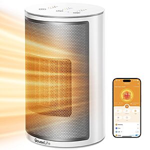 GoveeLife Smart Space Heater for Indoor Use, 1500W Fast Electric Heater w/ Thermostat, Wi-Fi App & Voice Remote Control $19.99 AC on Amazon. Free S&H w/ Prime or $35 Purchase. YMMV