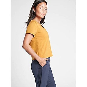 Athleta: Extra 20% Off All Tops & Bras thru 4/18 | Organic Daily Crop V-Neck $9.58, Girls' Hoodies $16 & MORE + FS from $40+ / FS for Select Silver, LUXE, Navyist Cardholders