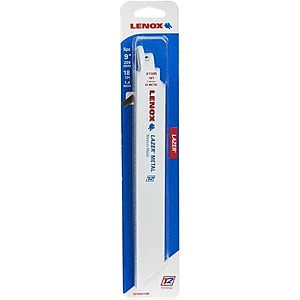 5-Pack LENOX 9" 18 TPI LAZER Bi-Metal Cutting Reciprocating Saw Blades (201809118R) $10 at Grainger + Free Store Pickup / $9.50 w/ S&S Prime