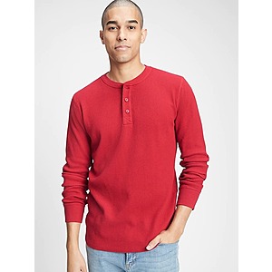 Gap Factory: Men's Hooded T-Shirt $6.60, Men's Waffle-Knit Henley $6 & More + Free S/H on $50+