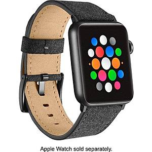 Platinum | Fabric Watch Strap for Apple Watch 42mm / 44mm (Dark Gray) $9.50 at Best Buy + Free S/H