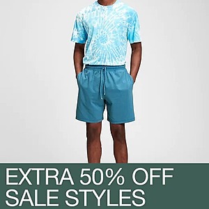 Gap: Extra 50% Off: Men's GapFlex Jeans (black) $15, Jersey Pull-On Shorts $4.50 & More + Free S&H on $50+