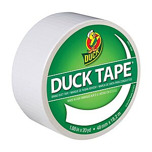 Duck 1.88" x 20-yd Duct Industrial Tape (White) $2 + Free Store Pickup