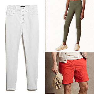 BR Factory: Women's Curvy Hi-Rise Skinny Jeans - Tall Sizes $8, Soft Brushed Leggings $7.20, 3-Ct COSABELLA Sweet Treats Thongs $12 | Men's 8.5-in Deck Shorts $8 + FS from $20+