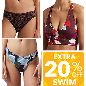 ATHLETA: Extra 20% Off Swim | Bikini Bottoms from $12, Tops from $16 + FS from $40+ / FS for BR/ON/G/A cardholders