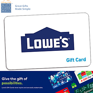 $100 Lowes Gift Card (Digital Delivery) for $90
