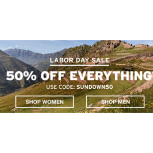 Eddie Bauer: Last Day for 50% OFF Entire Purchase (In Store and Online) - includes Stowaway Daypacks | EXTRA 50% OFF Clearance; Some Exclusions Apply
