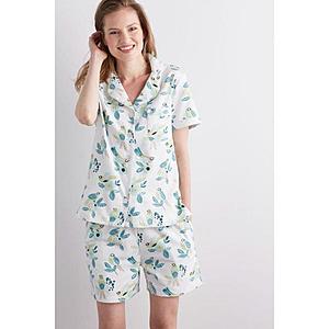 The Company Store - Women's 2-Piece Cotton Flannel Pajama Short Set at Home Depot $21.57