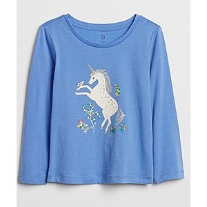 Gap Factory: Extra 50% Off Clearance: Toddler Graphic Long Sleeve T-Shirts $2.50 & More + Free Store Pickup
