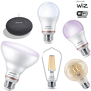 Save $10 WYB Select Philips Smart Wi-Fi LED Lighting (Wiz Connected) & Google Mini at Home Depot + Free Store Pickup [Ends 2/4]
