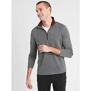 Banana Republic Factory: Men's Brushed Henley or Half-Zip Pullover $12.50 & More + Free S/H on $50+