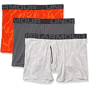 3-Pack Under Armour Men's Charged Cotton 6-inch Novelty Boxerjocks: XL $16.50, 3-XL from $20.30 + FS w/ Prime