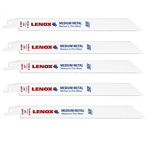 LENOX 5-Pack 12-Inch 18 TPI Bi-Metal Reciprocating Saw Blades (21510-118R) $10 at Grainger