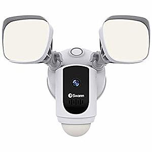 Swann Floodlight Security Camera w/Dimmable Motion Lighting 2 Way Talk Wi-Fi Surveillance 1080p HD Indoor/Outdoor Color Night Vision True Heat Sensing White- Amazon/BestBuy- $99.99