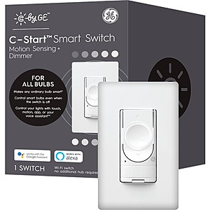C by GE - C-Start Wi-Fi Smart Motion-Sensing and Dimmer Switch - White - BestBuy $36.99