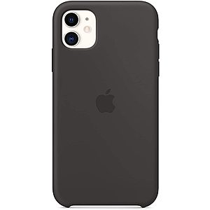 Apple Silicone Case for iPhone 11 / 11 Pro / 11 Pro Max (Black) $14 & More
