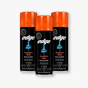 3-Pack 7-Oz Edge Shave Gel (Sensitive Skin) $6.70 w/ S&S + Free Shipping w/ Prime or on $25+
