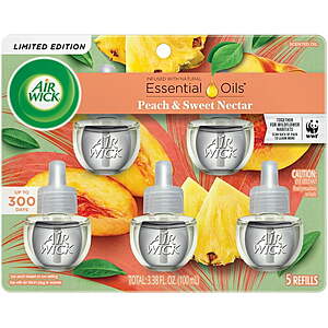 5-Count Air Wick Scented Oil Refills + $7 Walmart Cash From $10.70 + Free Store Pickup