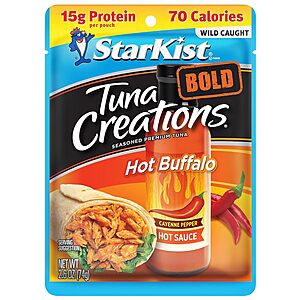 2.6-Oz StarKist Tuna Creations (Hot Buffalo Style): 12-Pack $8.65, 24-Pack $16.60 w/ Subscribe & Save