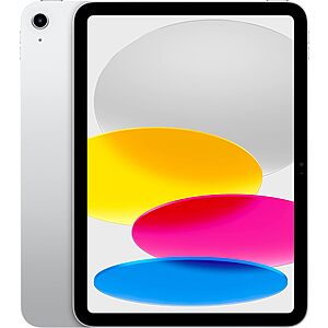 AAFES (Military/Vets) 64GB Apple 10.9" iPad Wi-Fi Tablet (2022, 10th Gen, A14) $199  Silver only