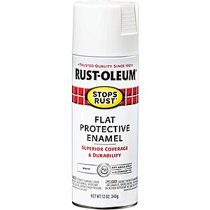 12-Oz Rust-Oleum Spray Paint (Flat White) $2.95