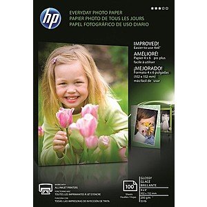 Best Buy: 100-Sheets HP 4x6" Everyday Glossy Photo Paper 2 for $6 & More + Free S&H