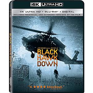 Black Hawk Down (4K + Blu-ray + Digital) $10