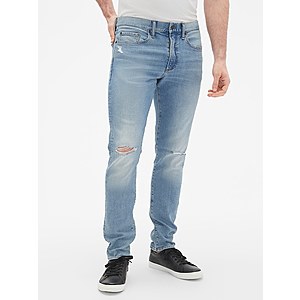 Gap Factory Men's Clothing: Slim-Fit Distressed Jeans $15.30 & More + Free S&H