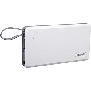 Rosewill 10000mAh Super Slim Power Bank w/ Built-in Cable (White) $6.20 + Free Shipping