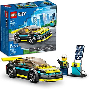 90-Piece Lego City Electric Sports Car Building Toy Playset (60383) $7.50 & More
