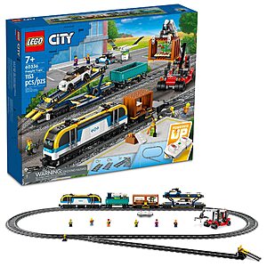 1153-Piece LEGO City Freight Train Building Set w/ Multi-Model Remote Control Train, 6 Mini-Figs w/ Accessories, & Reach Stacker Construction Vehicle $160 + Free Shipping