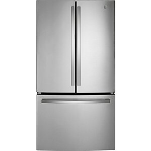 GE 27-Cu. Feet French Door Fingerprint Resistant Refrigerator w/ Internal Water Dispenser & LEDs: Stainless Steel $1400, Slate $1498 + Free Shipping