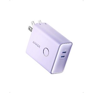 Anker PowerCore 5000mAh 20W 2-in-1 Power Bank & Hybrid Charger w/ 45W Portable USB Wall Charger (Purple) $27 + Free Shipping w/ Prime or on $35+